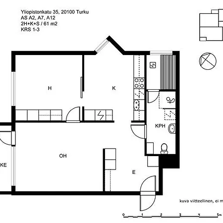 アパート - 1 Bedroom With Private Sauna トゥルク